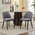 Lot de 2 Chaises de Salle à Manger Rembourrées, Chaises de Cuisine Modernes en Bois avec Dossier et Coussin Rembourré, Chaises d'Appoint pour Salle à Manger, Salon