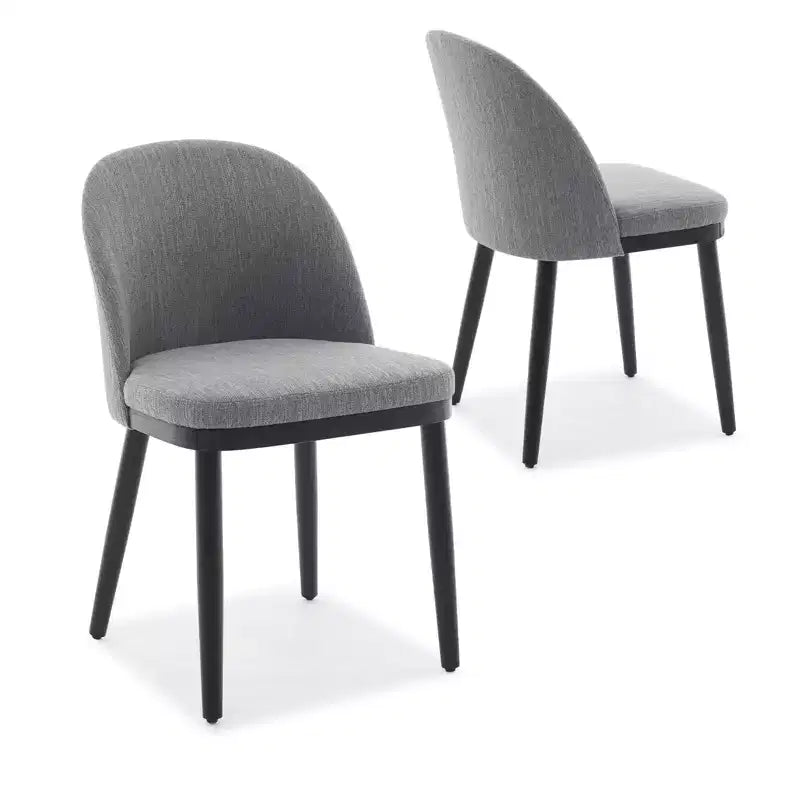 Lot de 2 Chaises de Salle à Manger Rembourrées, Chaises de Cuisine Modernes en Bois avec Dossier et Coussin Rembourré, Chaises d'Appoint pour Salle à Manger, Salon
