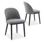 Lot de 2 Chaises de Salle à Manger Rembourrées, Chaises de Cuisine Modernes en Bois avec Dossier et Coussin Rembourré, Chaises d'Appoint pour Salle à Manger, Salon