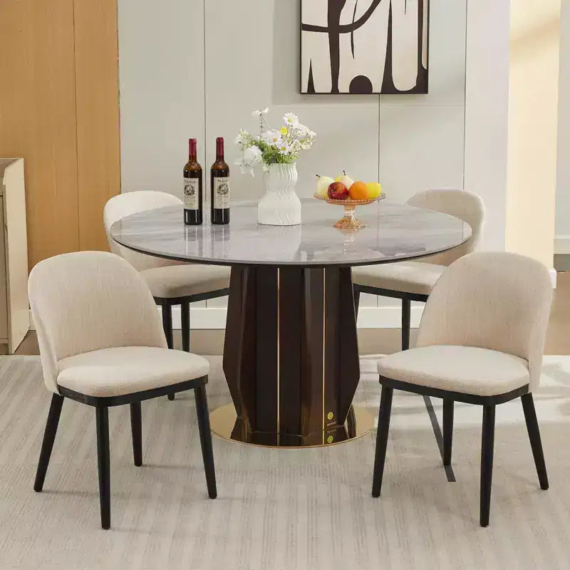 Lot de 2 Chaises de Salle à Manger Rembourrées, Chaises de Cuisine Modernes en Bois avec Dossier et Coussin Rembourré, Chaises d'Appoint pour Salle à Manger, Salon