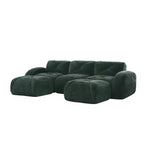 Canapé sans osselets en U Clihome, Design touffu, Éponge haute densité 32D, Base antidérapante, Combinaison libre, Ottomane mobile pour bureau et salle de cinéma maison
