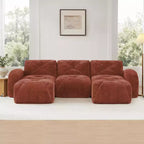 Canapé sans osselets en U Clihome, Design touffu, Éponge haute densité 32D, Base antidérapante, Combinaison libre, Ottomane mobile pour bureau et salle de cinéma maison