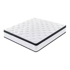 Matelas hybride pleine grandeur 12 pouces, ressorts ensachés individuels, mousse à mémoire de forme 7 zones, housse tricotée, certifié CertiPUR-US, blanc