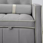 Canapé-lit gigogne de 55,5 pouces, futon causeuse en velours avec poches latérales, canapé-lit moderne pour petits espaces salon chambre à coucher
