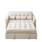Canapé-lit gigogne de 55,5 pouces, futon causeuse en velours avec poches latérales, canapé-lit moderne pour petits espaces salon chambre à coucher