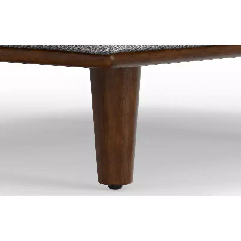Brixley 33 inch Wide Mid-Century Modern Table Ottoman in Woven-Blend Fabric