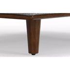 Brixley 33 inch Wide Mid-Century Modern Table Ottoman in Woven-Blend Fabric