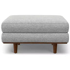 Brixley 33 inch Wide Mid-Century Modern Table Ottoman in Woven-Blend Fabric