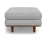Brixley 33 inch Wide Mid-Century Modern Table Ottoman in Woven-Blend Fabric