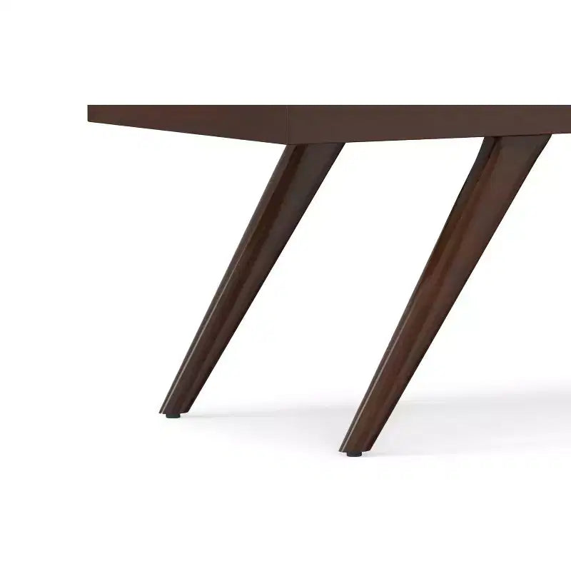 Nadine 48 inch Wide Mid Century Modern Rectangle Ottoman Bench in Vegan Faux Leather