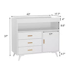 Dresser with Changing Table, Changing Table Dresser with 3 Drawers, Toddler Changing Station