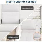 PU Leather Recliner Chair with Massage and Heat with Massage Function with Lumbar Support, Adjustable Push Back, Wide Arm