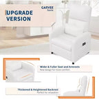 PU Leather Recliner Chair with Massage and Heat with Massage Function with Lumbar Support, Adjustable Push Back, Wide Arm