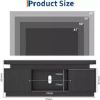 Meuble TV de 160 cm, meuble de divertissement avec rangement et étagère réglable, console média moderne pour salon