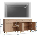 Meuble de rangement Acekool pour téléviseur, console média pour le salon ou le bureau
