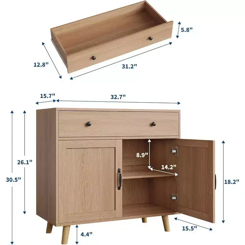 Meuble de rangement Acekool pour téléviseur, console média pour le salon ou le bureau