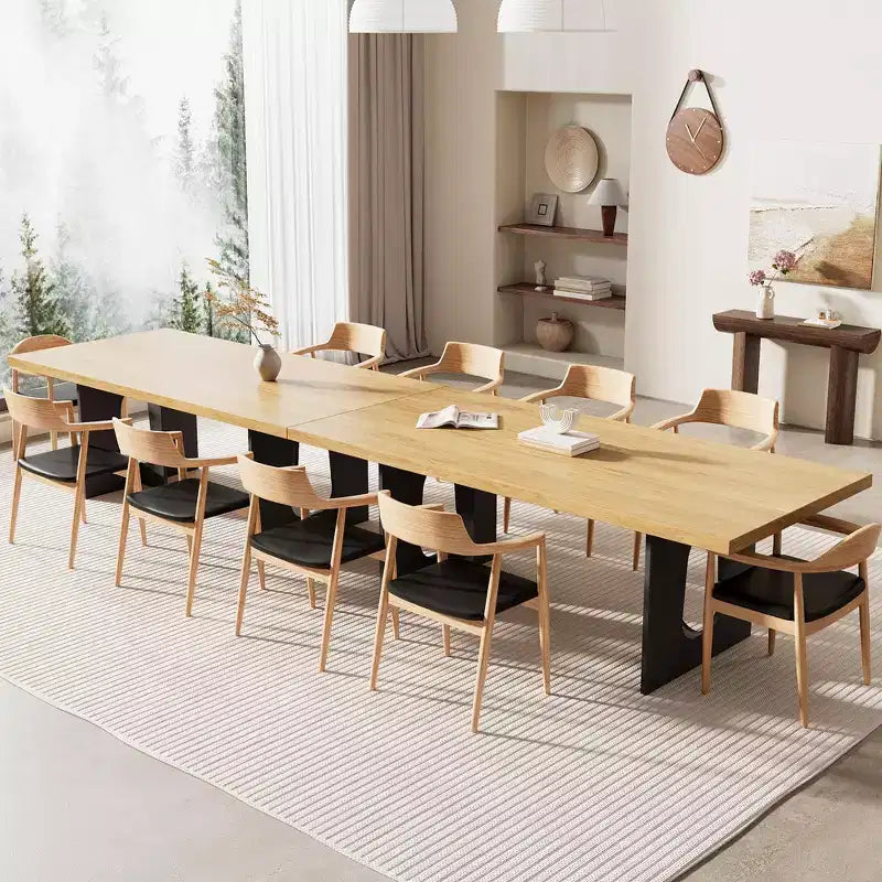 71 Table de salle à manger longue pour 6 à 10 personnes - Table de cuisine avec plateau extra-épaissi et pieds de base robustes, table de dîner rectangulaire moderne