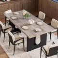 71 Long Dining Table for 6-10 People - Kitchen Table with Extra Thickened Tabletop & Heavy Duty Base Legs, Modern Rectangular Dinner Table
