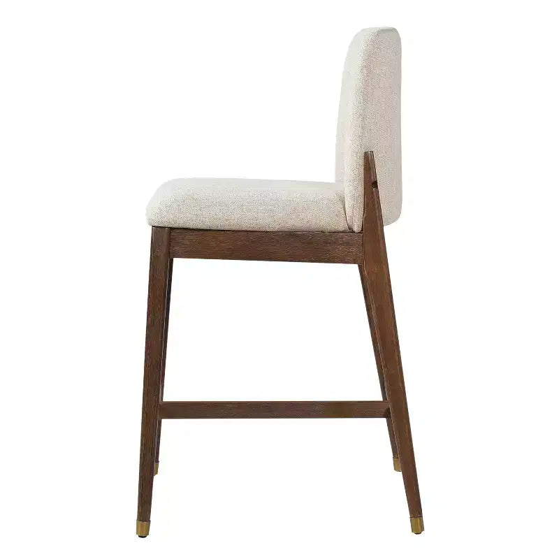 Tabourets de comptoir rembourrés Christopher Knight Home Patricia Farmhouse en bois d'hévéa avec dossier incurvé (lot de 2)