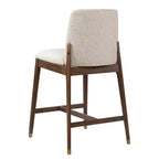 Tabourets de comptoir rembourrés Christopher Knight Home Patricia Farmhouse en bois d'hévéa avec dossier incurvé (lot de 2)