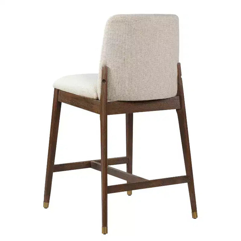 Tabourets de comptoir rembourrés Christopher Knight Home Patricia Farmhouse en bois d'hévéa avec dossier incurvé (lot de 2)