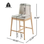 Tabourets de comptoir rembourrés Christopher Knight Home Patricia Farmhouse en bois d'hévéa avec dossier incurvé (lot de 2)