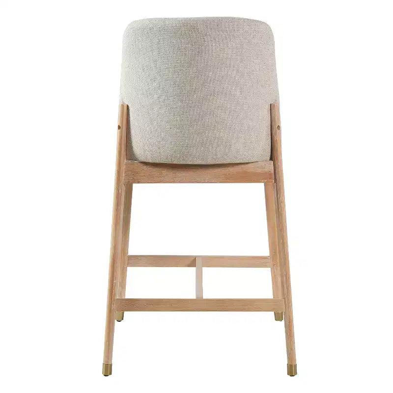 Tabourets de comptoir rembourrés Christopher Knight Home Patricia Farmhouse en bois d'hévéa avec dossier incurvé (lot de 2)