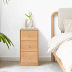 Solid Oak Wood Small Dresser - Modern Bedroom Chest of Drawers with Solid Wood Sliding Rail - Narrow Design for Living Room, Hallway