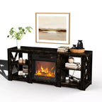 VINGLI TV Stands & Entertainment Centers For Tvs Up To 70'' Farmhouse with 18'' Fireplace