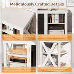 VINGLI TV Stands & Entertainment Centers For Tvs Up To 70'' Farmhouse with 18'' Fireplace