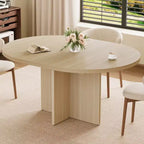 Table à manger extensible de 110 à 150 cm pour 4 à 8 personnes, table de cuisine en bois avec rangement intégré et piètement en croix, table de dîner moderne pour cuisine et salle à manger