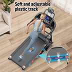 Folding Treadmill with Auto Incline, 300 lb Capacity, 0.6-12 MPH Speed, Heart Rate Monitor, App Control & Bluetooth Audio for Home Use