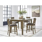 Signature Design by Ashley Vallister Counter Height Upholstered Barstools, Set of 2, Light Brown