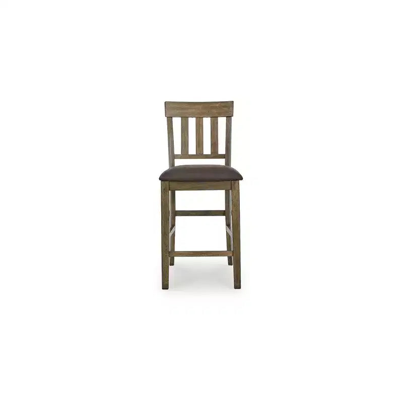 Signature Design by Ashley Vallister Counter Height Upholstered Barstools, Set of 2, Light Brown