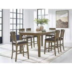 Signature Design by Ashley Vallister Counter Height Upholstered Barstools, Set of 2, Light Brown