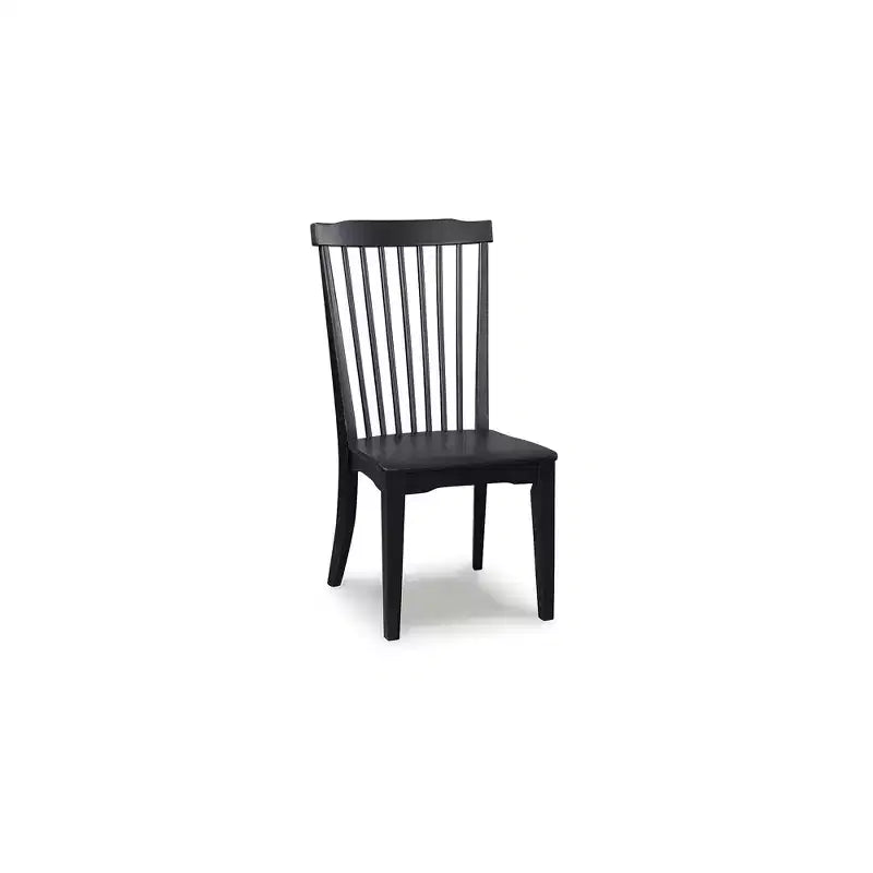 Signature Design by Ashley Chadworth – Chaises de salle à manger, lot de 2, noir, dossier à barreaux en bois