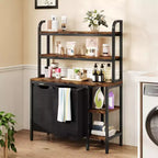 Laundry Basket With Rack, 2 Washing Sorting Machines, Laundry Basket With 2 Pull-Out And Detachable Laundry Bags