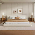 Christopher Knight Home Gabrielle Modern Upholstered Platform Bed with Oversized Headboard