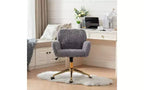 Chaise de bureau ergonomique réglable TUYOHW, chaise de bureau rembourrée avec base en métal doré, chaise pivotante de coiffeuse