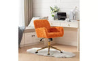 Chaise de bureau ergonomique réglable TUYOHW, chaise de bureau rembourrée avec base en métal doré, chaise pivotante de coiffeuse