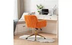 Chaise de bureau ergonomique réglable TUYOHW, chaise de bureau rembourrée avec base en métal doré, chaise pivotante de coiffeuse