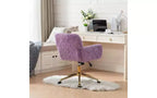 Chaise de bureau ergonomique réglable TUYOHW, chaise de bureau rembourrée avec base en métal doré, chaise pivotante de coiffeuse