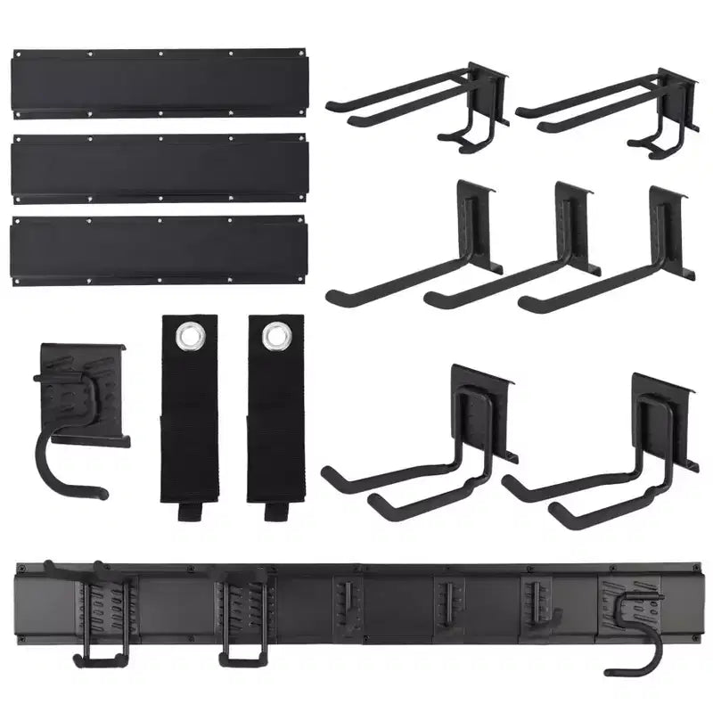 Tool Organizer, Garage Organizer  48 13 Pcs Heavy-Duty Wall Mount Garden Tool Storage with 8 Adjustable Hooks & 2 Straps
