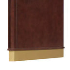 Coiffeuse 3-en-1 Whisen, meuble-lavabo classique en bois avec miroir rabattable, 2 tiroirs et espace de rangement