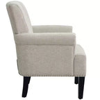 GDFStudio Pearl Traditional Rivet Tufted Polyester Armchair with Rolled Arms