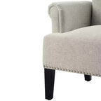 GDFStudio Pearl Traditional Rivet Tufted Polyester Armchair with Rolled Arms