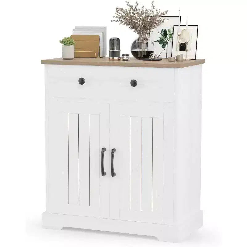 Modern Kitchen Storage Cabinet, Small Sideboard with Storage,Farmhouse Buffet Cabinet, Floor Sideboards Buffet for Kitchen, Living Room, Bathroom