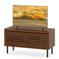 Costway Mid Century Fluted TV Stand for 40 TV Console Table with Open Compartment or 2 Hidden Compartments