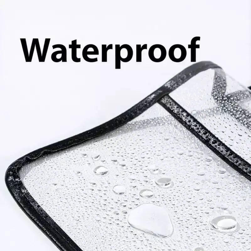 Alilang Lot de 2 organiseurs de douche suspendus transparents pour femme avec poche pour téléphone tactile et étagère de rangement résistante à l'eau – Noir