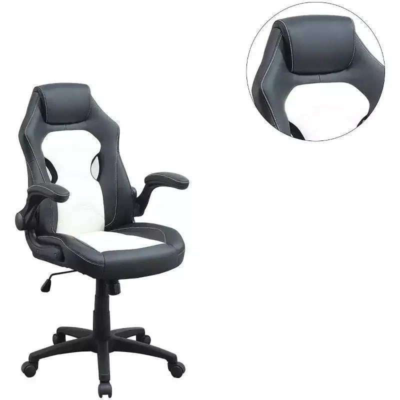 TUYOHW Swivel Gaming Chair with Adjustable Height&Wheels,Ergonomics Office Chairs Video Game Chaise for Office&Home,Upholstery Leisure Chair